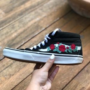 Custom rose high top vans